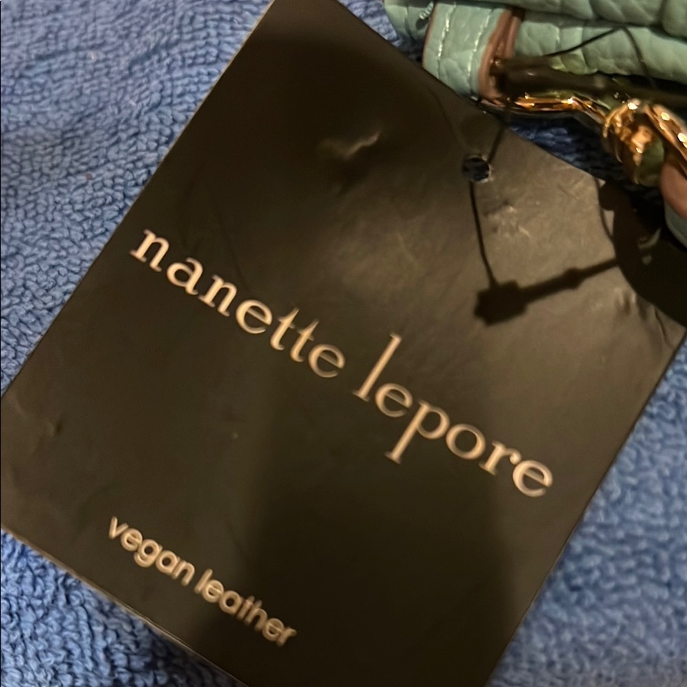 Nanette Lepore Light Green Wristlet with Gold Accents - Picture 3 of 7